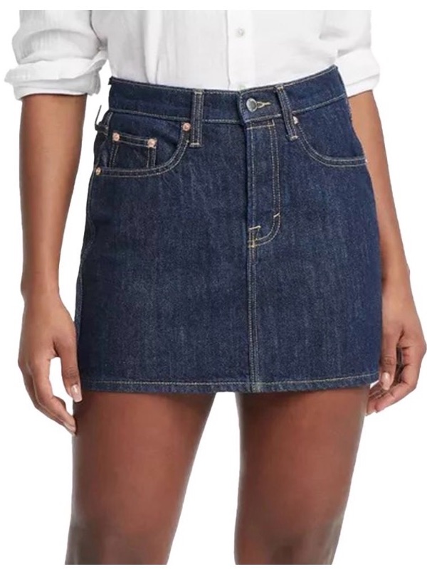 Universal Thread Dark Blue Denim Mini Skirt Size 8r